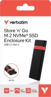 Verbatim 32261 2.5" USB-C 3.2 Gen 2 Külső HDD/SSD Ház - Fekete/Piros