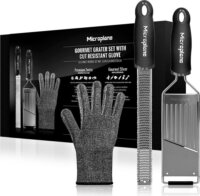 Microplane 36179 Gourmet Rozsdamentes acél reszelő készlet + Védőkesztyű