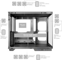 Mars Gaming MCMIRAGE LCD Kijelzős Midi Torony Számítógépház - Fekete