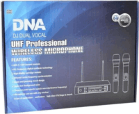 DNA professional DJ Kardioid Wireless Mikrofon szett 2db + Vevőegység - Fekete