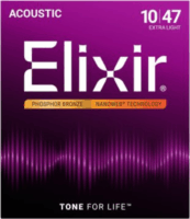 Elixir 16002 Extra Light NW (10-47) Akusztikus Gitárhúr-készlet ( 6db / csomag)