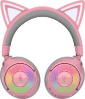 Razer Kraken Kitty V3 Pro Wireless / Vezetékes Gamer Fejhallgató Headset - Rózsaszín/Szürke