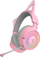 Razer Kraken Kitty V3 Pro Wireless / Vezetékes Gamer Fejhallgató Headset - Rózsaszín/Szürke