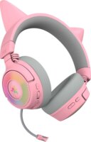 Razer Kraken Kitty V3 Pro Wireless / Vezetékes Gamer Fejhallgató Headset - Rózsaszín/Szürke