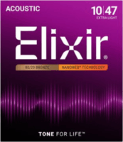Elixir 11002 Extra Light NW (10-47) Akusztikus Gitárhúr-készlet ( 6db / csomag)