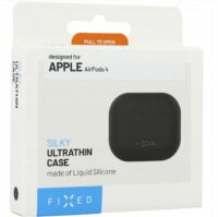 Fixed Silky Apple AirPods Gen4 Fülhallgató Védőtok - Fekete