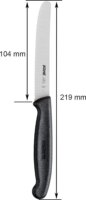 KOHE KA1141.3 Rozsdamentes acél Zöldég / Gyümölcs szeletelő kés 10,4cm - Fekete