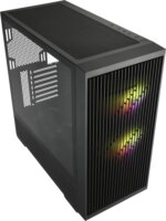 FSP M330 Midi Torony Számítógépház + 2db 140mm ARGB ventilátor - Fekete