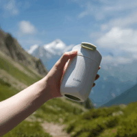 OutIn OT-TUM-01-SW Dupla falú utazó Termosz bögre 350ml - Fehér