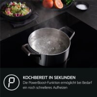 AEG IB6420ACB, Beépíthető 4 zónás Indukciós Főzőlap 6900 Watt - Fekete