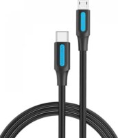Vention COVBG USB-C Apa - Micro USB-B Apa 2.0 Adat és Töltőkábel 1.5m - Fekete