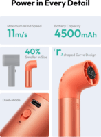 Aecooly Aero Ultra Akkus kézi ventilátor 15cm - Narancssárga