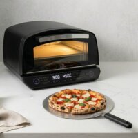 Berlinger Haus BH/9925 Elektromos Pizzasütő Ø 33cm 2200W - Fekete / Rosegold