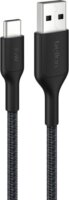 Belkin BoostCharge Fonott USB-A Apa - USB-C Apa 2.0 Adat és Töltőkábel 2m - Fekete