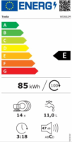 Tesla WD662M Szabadonálló mosogatógép 60cm 14 teríték - Fehér