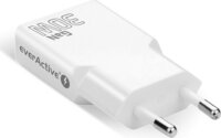 EverActive SC-385Q 2x USB-C Hálózati Gyorstöltő Adapter 30W - Fehér