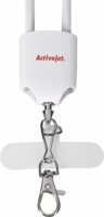 Activejet 3-in-1 USB-C apa - USB-A/Lightning apa Adat és Töltőkábel 1,25m - Fehér