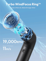 Aecooly Aero Pro Akkus hordozható kézi ventilátor 14,4cm - Fekete