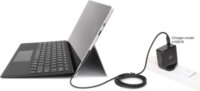 Manhattan 353632 USB-C - Microsoft Surface Connect Átalakító Töltőkábel 1,8m - Fekete
