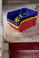 Stanley STST82745-1 Rakásolható tárolórekesz 45 x 17,9 x 31,5 cm - Piros