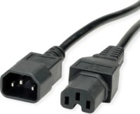 Value 19.99.1123 C14 IEC - C15 IEC Hálózati Tápkábel 3m - Fekete