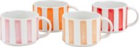 Leopold Vienna 180ml Porcelán Kávés csésze készlet - Csíkos mintás 4 darabos