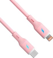 Akyga AK-USB-71 USB-C apa - Lightning apa Adat és Töltőkábel 30W 1m - Rózsaszín