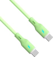 Akyga AK-USB-69 USB-C apa - USB-C apa Adat és Töltőkábel 60W 1m - Zöld