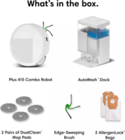 iRobot Roomba Plus 415 Combo Robotporszívó felmosó funkcióval AutoWash Dokkolóval - Fehér