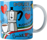 Bialetti Ciao Italia 300ml Porcelán Kávés Pohár - Mintás