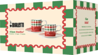 Bialetti Tricolore 90ml Eszpresszó csésze szett 2 darab - Színes mintás