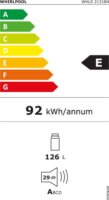 Whirlpool WHLS 2131B4 Pult alatti Beépíthető Hűtőszekrény 126L - Fehér