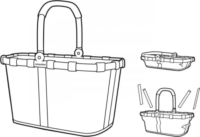 Reisenthel carrybag XS Bevásárlókosár 33,5 x 18 x 19,5 cm - Kék
