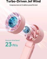 Aecooly Halo 02 Hordozható Kézi ventiltor 19cm - Rózsaszín