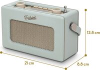 Roberts Radio Revival Uno Solar Hordozható DAB+ FM Asztali Rádió - Világoskék