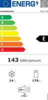 Hausmeister HM3113EI Szabadonálló Hűtőszekrény 176L - Fehér