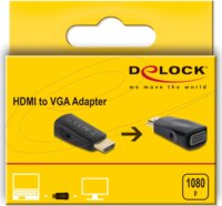 Delock 61082 HDMI-A apa - VGA anya Átalakító Adapter audió funkcióval - Fekete