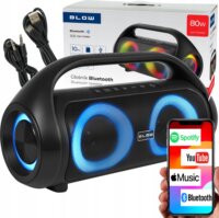 BLOW 30-405# Soundwave RGB Hordozható Bluetooth Hangszóró 80W - Fekete