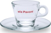 La Pavoni LPACUPGL01 75ml Üveg Eszpresszó Csésze 6 darabos + Alj - Átlátszó