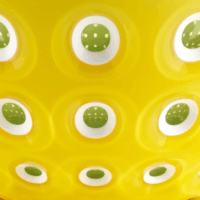 Guzzini Le Murrine Tálaló tál 25cm - Sáfránysárga / Zöld