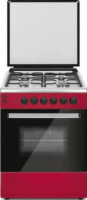 Novacook T50GE-RED Kombinált 4 zónás szabadonálló Gáz/Elektromos Tűzhely - Piros