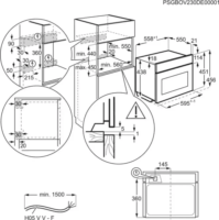 Electrolux LVM6E46Z Beépíthető Mikrohullámú Sütő 44L 1000W - Fekete