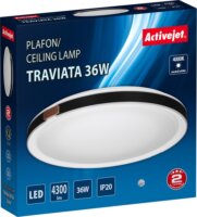 Activejet AJE-TRAVIATA LED Mennyezeti Lámpa 4300lm - Fehér / Fekete