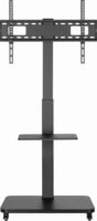 Gembird TVS-75S-02 37"-75" TV Padlóállvány Görgőkkel - Fekete