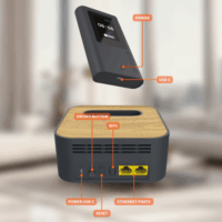 Strong HOPI-5G-DM6 5G + LTE WIFI 4500mAh Router - Fekete