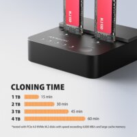 Axagon ADSA-M2C22L SSD Dokkoló és Klónozó Állomás (USB-C 3.2 Gen 2x2 - M.2 NVMe)