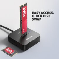 Axagon ADSA-M2C11L SSD Dokkoló Állomás (USB-C 3.2 Gen 2 - M.2 NVMe)