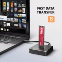 Axagon ADSA-M2C11 SSD Dokkoló Állomás (USB-C 3.2 Gen 2 - M.2 NVMe / SATA)