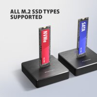 Axagon ADSA-M2C11 SSD Dokkoló Állomás (USB-C 3.2 Gen 2 - M.2 NVMe / SATA)
