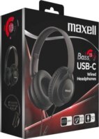 Maxell BASS 13 USB-C Vezetékes Fejhallgató Headset - Fekete